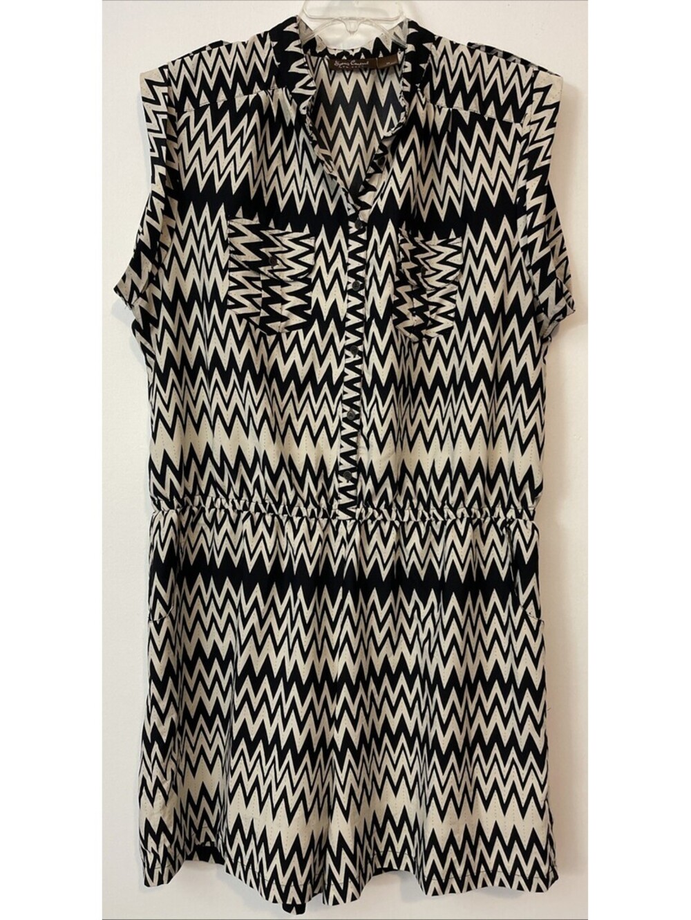 Speed Control NY Womens 3x Beige & Black Sleeveless Shorts Romper! M1483